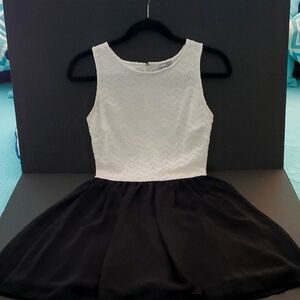 Speechless White and Black Cocktail Mini Dress, Size M